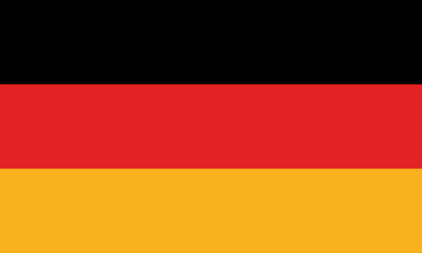 ilustraciones, imágenes clip art, dibujos animados e iconos de stock de estado ondeando bandera de la alemania. colores nacionales blanco, rojo y dorado. ilustración plana a color. - crear escudos de futbol