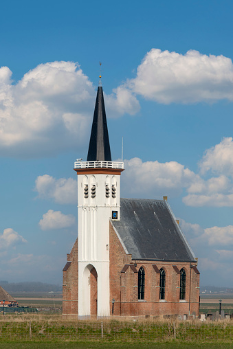 Famous historic church in den Hoorn, Texel.