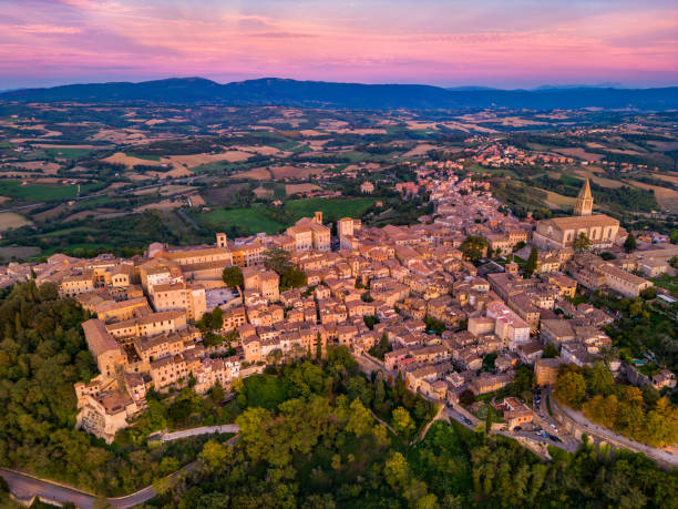 istock Todi, town in Umbria from drone 1454378566