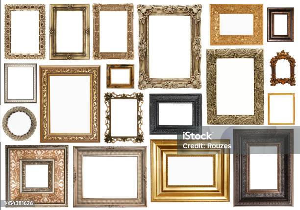 Frames Collection Stock Photo - Download Image Now - Picture Frame, Border - Frame, Wall - Building Feature