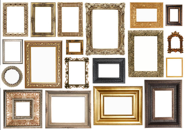 ramki kolekcja - picture frame classical style elegance rectangle zdjęcia i obrazy z banku zdjęć