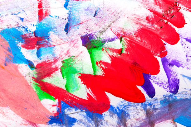 istock Abstract colorful brush strokes as a background. Abstract painted art background. 1454381687