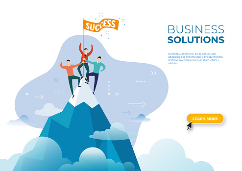 Business solutions, marketing, success team work