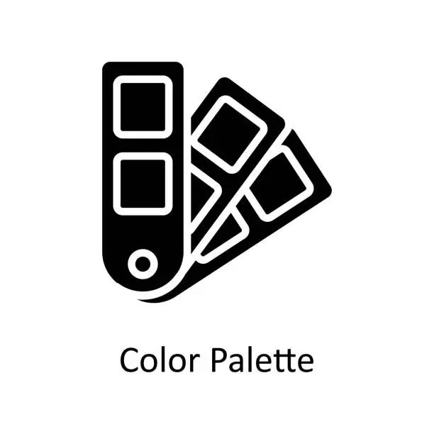 Vector illustration of Color Palette Vector Solid Icon Design illustration. Design and Development Symbol on White background EPS 10 File
