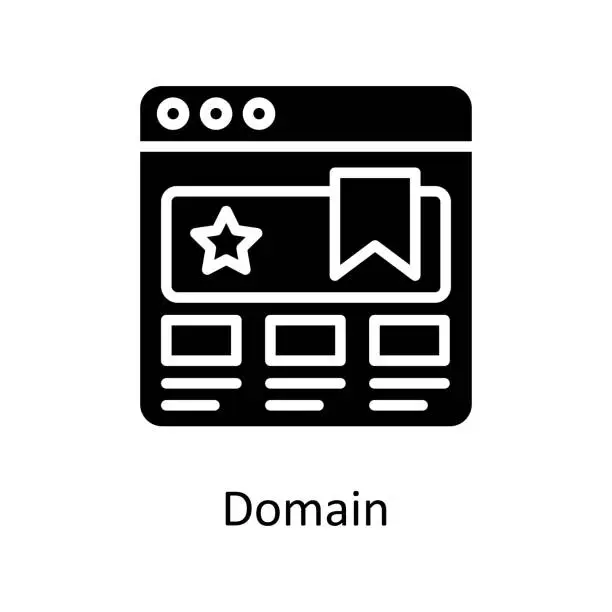 Vector illustration of Domain Vector Solid Icon Design illustration. Design and Development Symbol on White background EPS 10 File