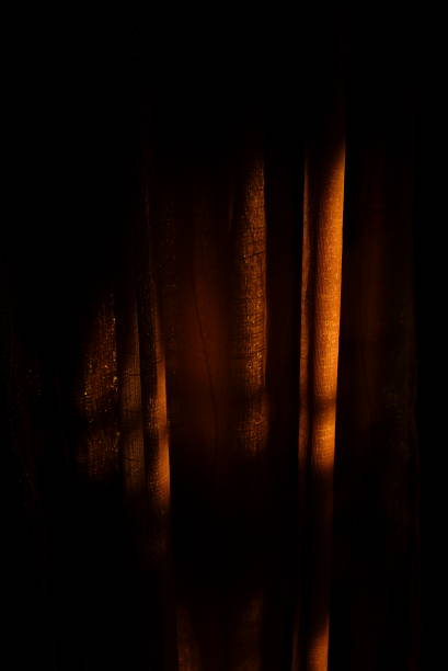 istock Natural light from the window shines the curtain. 1454385700