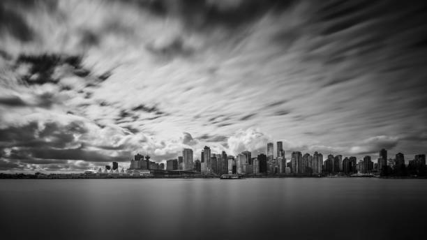 Grayscale of the Vancouver, British Columbia, Canada