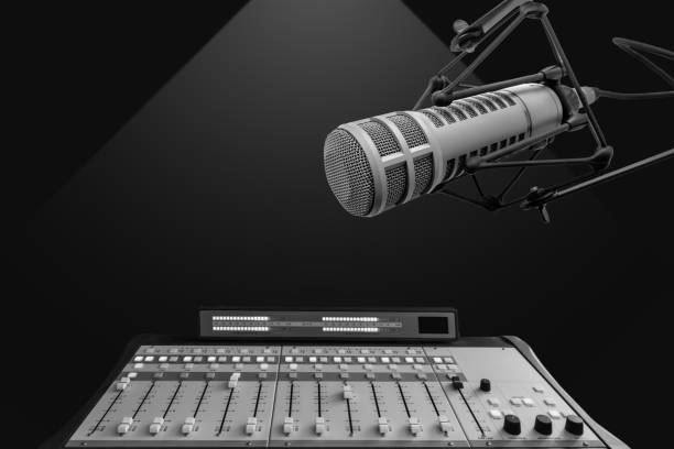 istock Professional microphone and sound mixer 1454388622