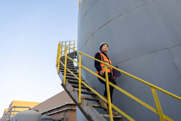istock A female engineer works in a chemical plant 1454390731