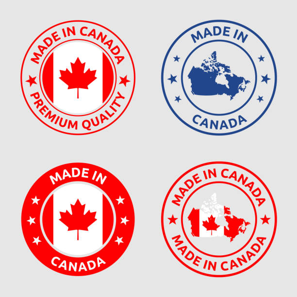 Made In Canada Stamp Made In Canada Stickers, Vinyl Shipping Stickers ...