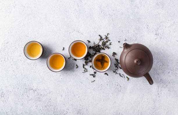 istock Photograph of teacups and tea sets 1454395004