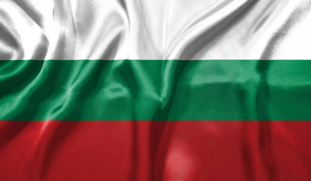 istock Bulgaria flag wave highly detailed realistic 3D rendering. 1454396234