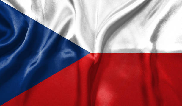 istock Czech Republic flag wave highly detailed realistic 3D rendering. 1454396464