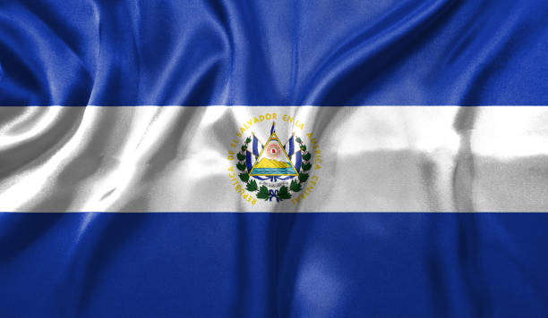 istock El Salvador flag wave highly detailed realistic 3D rendering. 1454396716