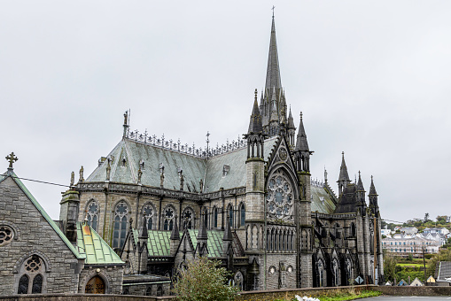 The Cathedral Church of St Colman, usually known as Cobh Cathedral, or previously Queenstown Cathedral, is a single-spire cathedral in Cobh, Ireland. It is a Roman Catholic cathedral and was completed in 1919.