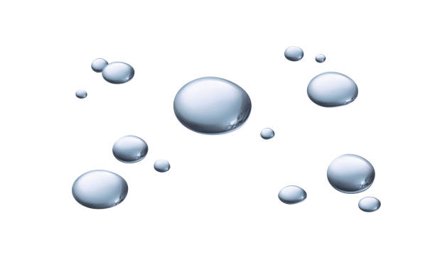 istock Water droplet, isolated on white background 1454400032