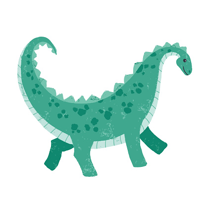 A cute stegosaurus dinosaur in pastel colors on a transparent background. These were hand painted then vectorized.