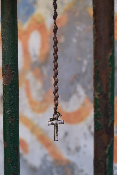 istock Vertical shot of a cross 1454402590