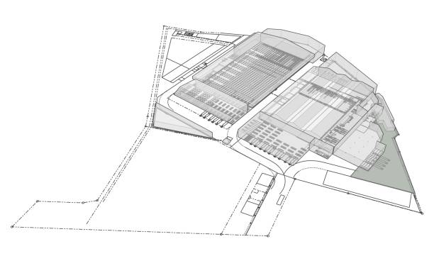 istock 3D illustration of building project 1454407523