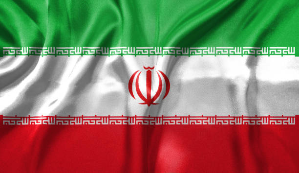 istock Iran flag wave highly detailed realistic 3D rendering. 1454408224