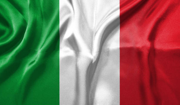 istock Italy flag wave highly detailed realistic 3D rendering. 1454408244