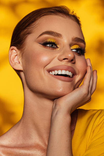 istock Beautiful woman with bright make-up 1454411269