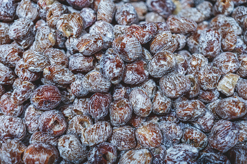 Raisins stacked in a white bowl