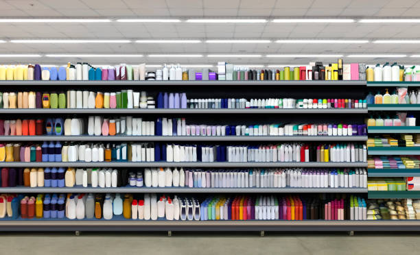 istock Deodorant on shelf horizontal at hipermarket 1454412160