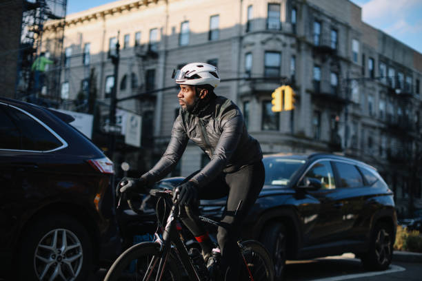 istock Black cyclist in Brooklyn, New York 1454415912