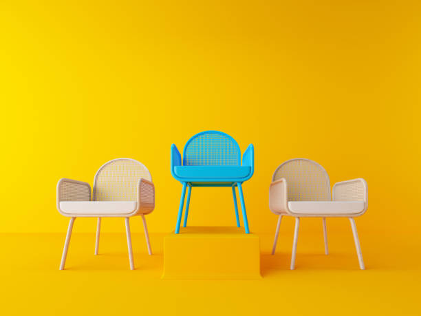 istock Job recruiting concept.winner chair.3d rendering 1454417995