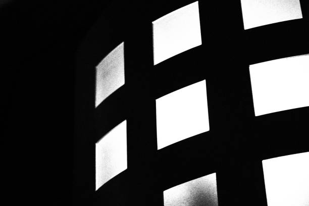 istock Wall Light. Monochromatic Black and White Tones 1454421337