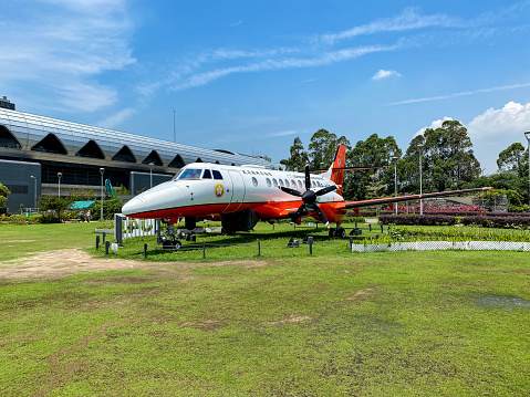 Kowloon, China – May 05, 2021: The Jetstream 41 at the Kai Tak Runway Park