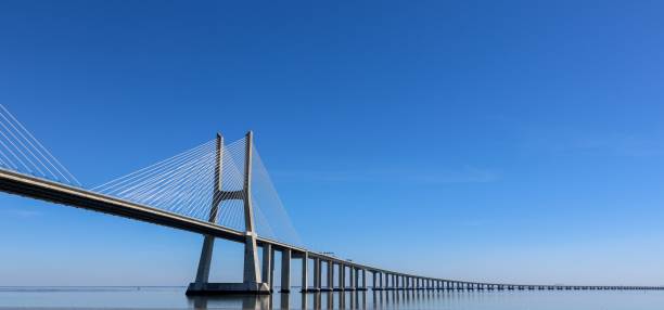 istock Panoramic landscape over the Vasco of Gama Bridge 1454440221