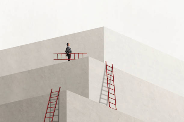 istock Man Climbing His Way To The Top 1454446317