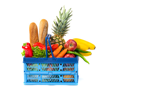 supermarket vegetables basket