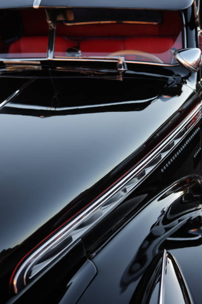 istock Classic Car Hood Fender Quarterpanel Side Grille Shiny Black 1454454857