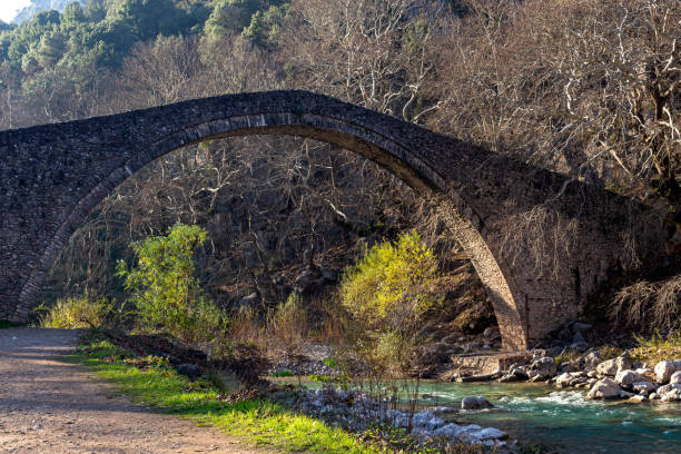 istock Stone bridge St. Vissarion in Pyli (Thessaly region, Greece) 1454454954