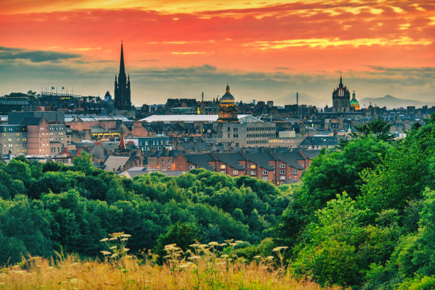 istock Edinburgh Scotland Park Sunset Skyline 1454458204