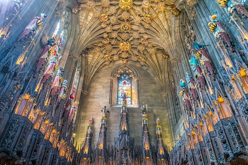 Thistle Chapel in St Giles Cathedral in Edinburgh Scotland