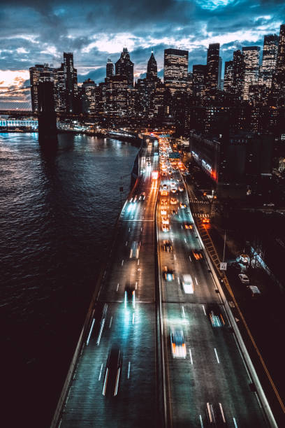 istock Impressive Lower Manhattan seen from the Manhattan bridge 1454468460