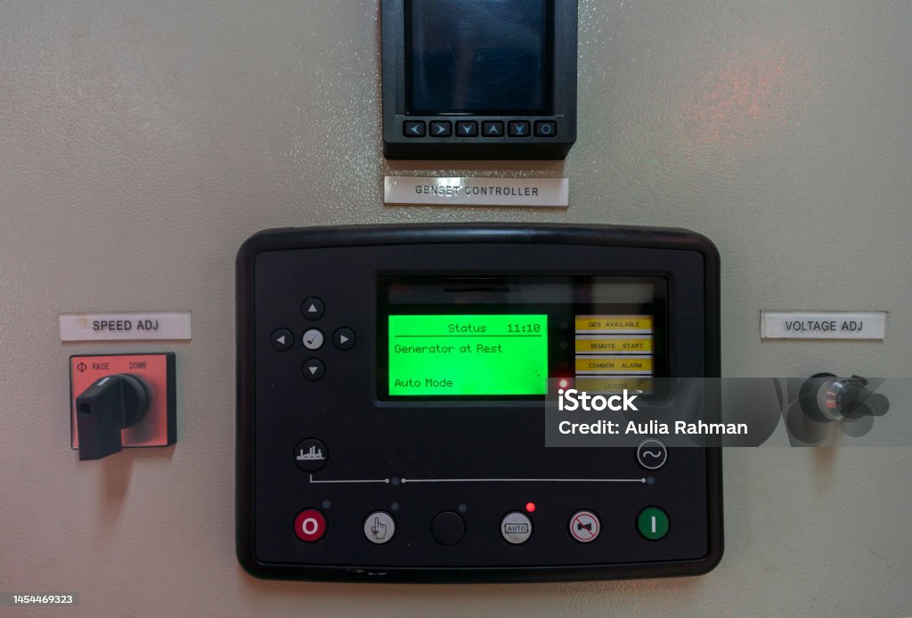 Gen Set Controller Back View Generator Power Set Controller Or Genset Controller Panel For Electric ...