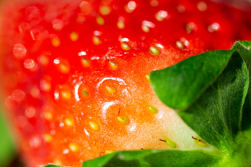 Closeup of ripe strawberry