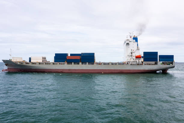 istock containers ship corgo logistic transportation import export international sailing in sea Photograph angle view from drone of point view 1454486857