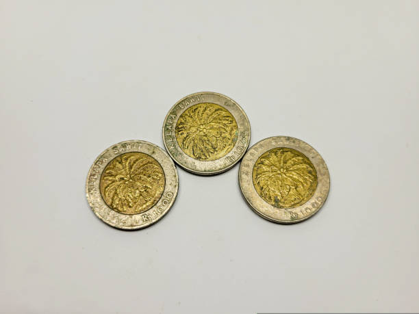 istock Indonesian 1000 rupiah coin brass palm icon 1454486868