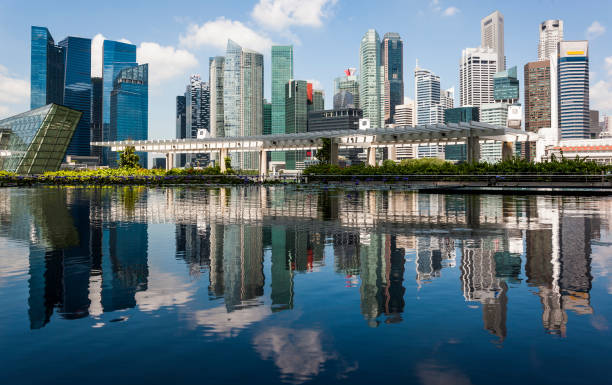 Singapore city skyline of business district downtown in daytime