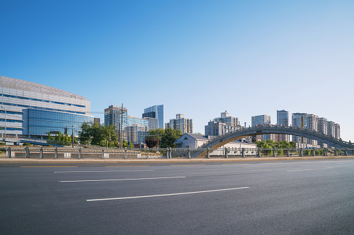 Skyline and Expressway of Urban Buildings in Beijing, China On April 15, 2015