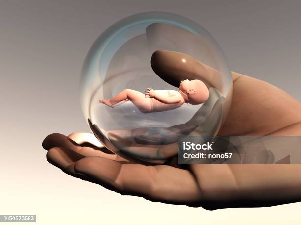 Baby In The Hand Stock Photo - Download Image Now - Baby - Human Age, Bubble, Child
