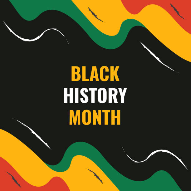 ilustraciones, imágenes clip art, dibujos animados e iconos de stock de antecedentes de diseño del mes de la historia negra para el momento internacional - black history month 2023