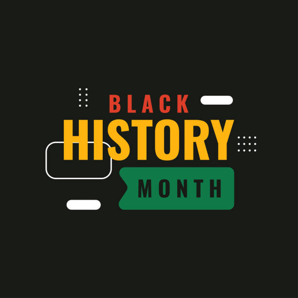 ilustraciones, imágenes clip art, dibujos animados e iconos de stock de antecedentes de diseño del mes de la historia negra para el momento internacional - black history month 2023