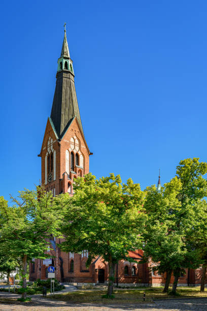 istock Listed village church Eichwalde, view from the south 1454529041